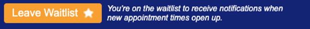 picture of leave waitlist button